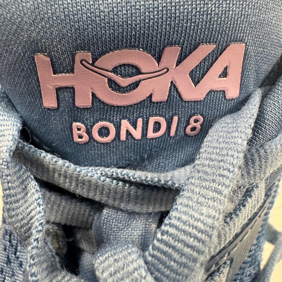 HOKA Bondi 8 Women's Running Shoes Blue Cushioned Road Sneakers Size US 8.5 - Picture 5 of 10